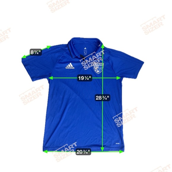 Adidas STARS Soccer Team Polo Shirt Men Large Sport Blue Performance Blokecore - Picture 4 of 4